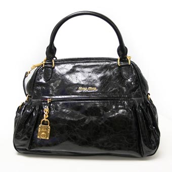 MIUMIU ミュウミュウ コピー 新作 NAPPA CHARM 2WAY ハンドバッグ NERO RR1424 UJD F0002